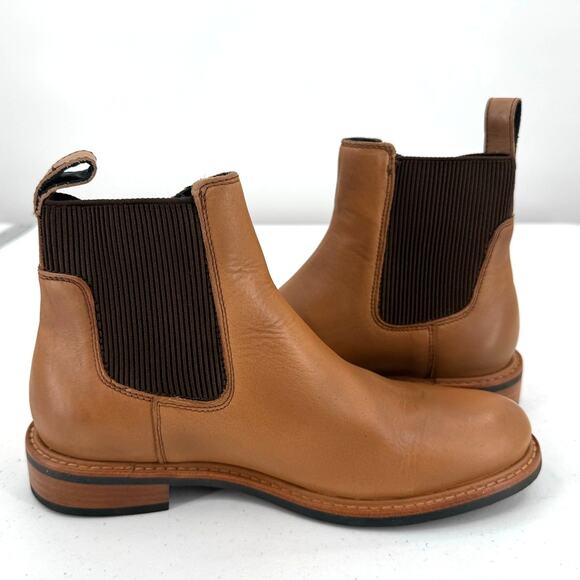 NEW Nisolo Carmen Chelsea Boots Almond Brown Leather Women's Size 8.5 - Picture 3 of 11